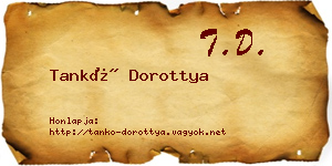 Tankó Dorottya névjegykártya